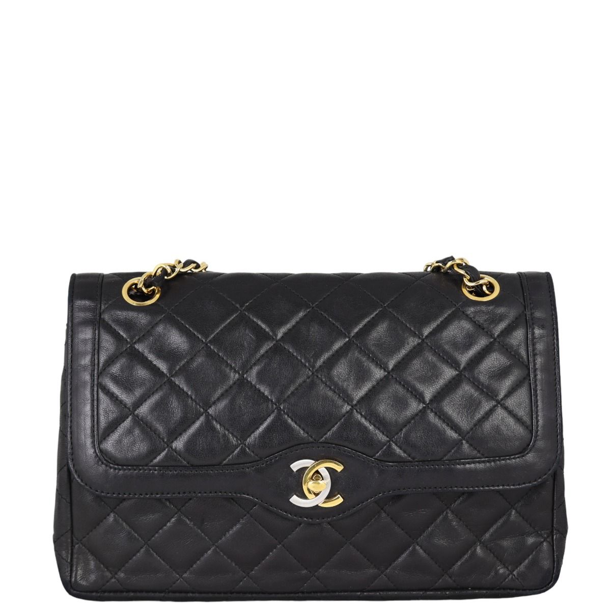 Chanel two tone flap bag discount