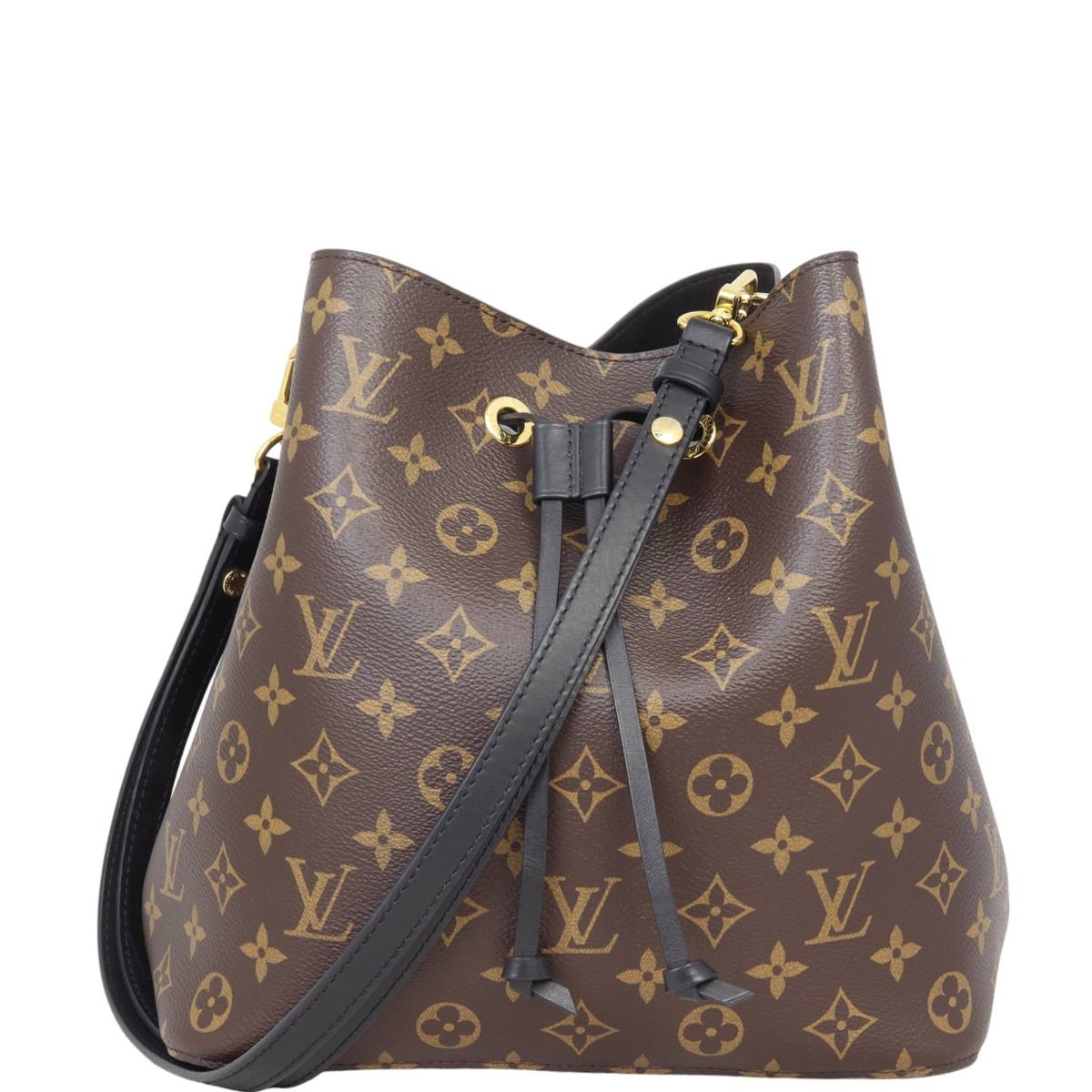 FWRD Renew Louis Vuitton Taurillon On My Side MM Bag in Black