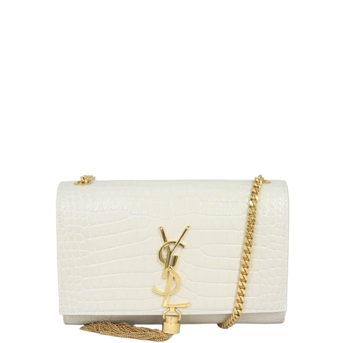 Ysl kate tassel bag croc on sale