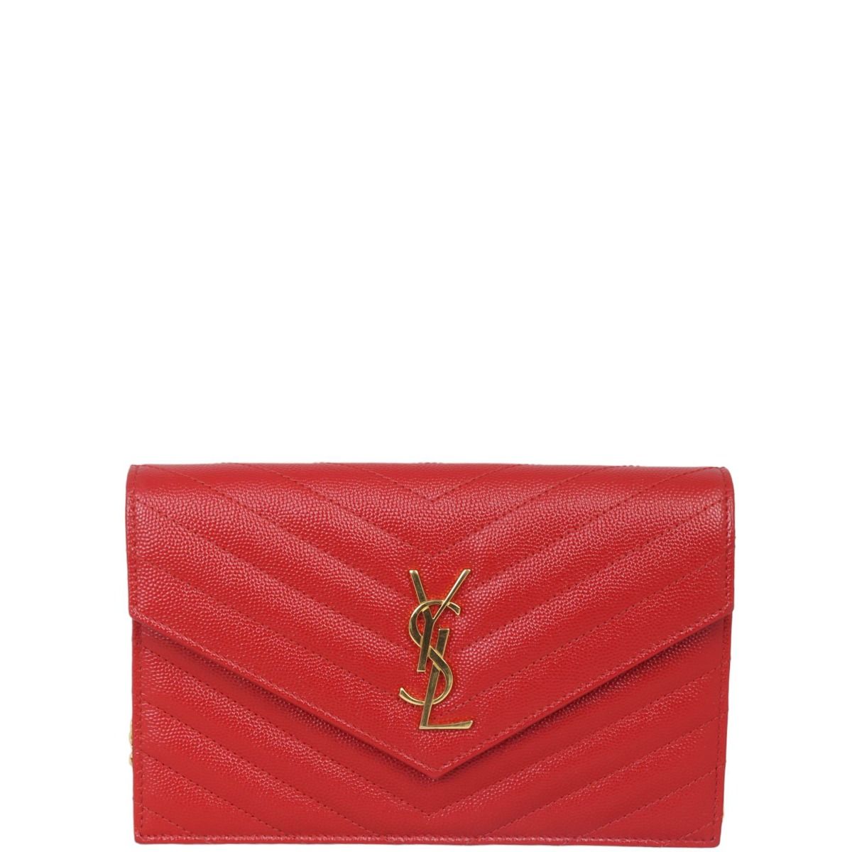 Saint laurent red wallet best sale