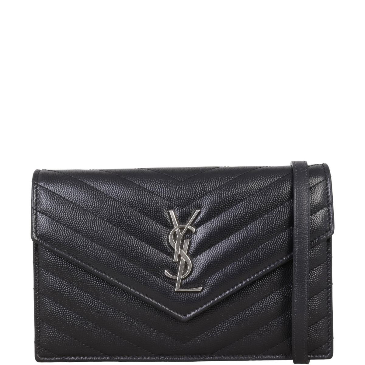 Saint laurent matelasse leather wallet sales