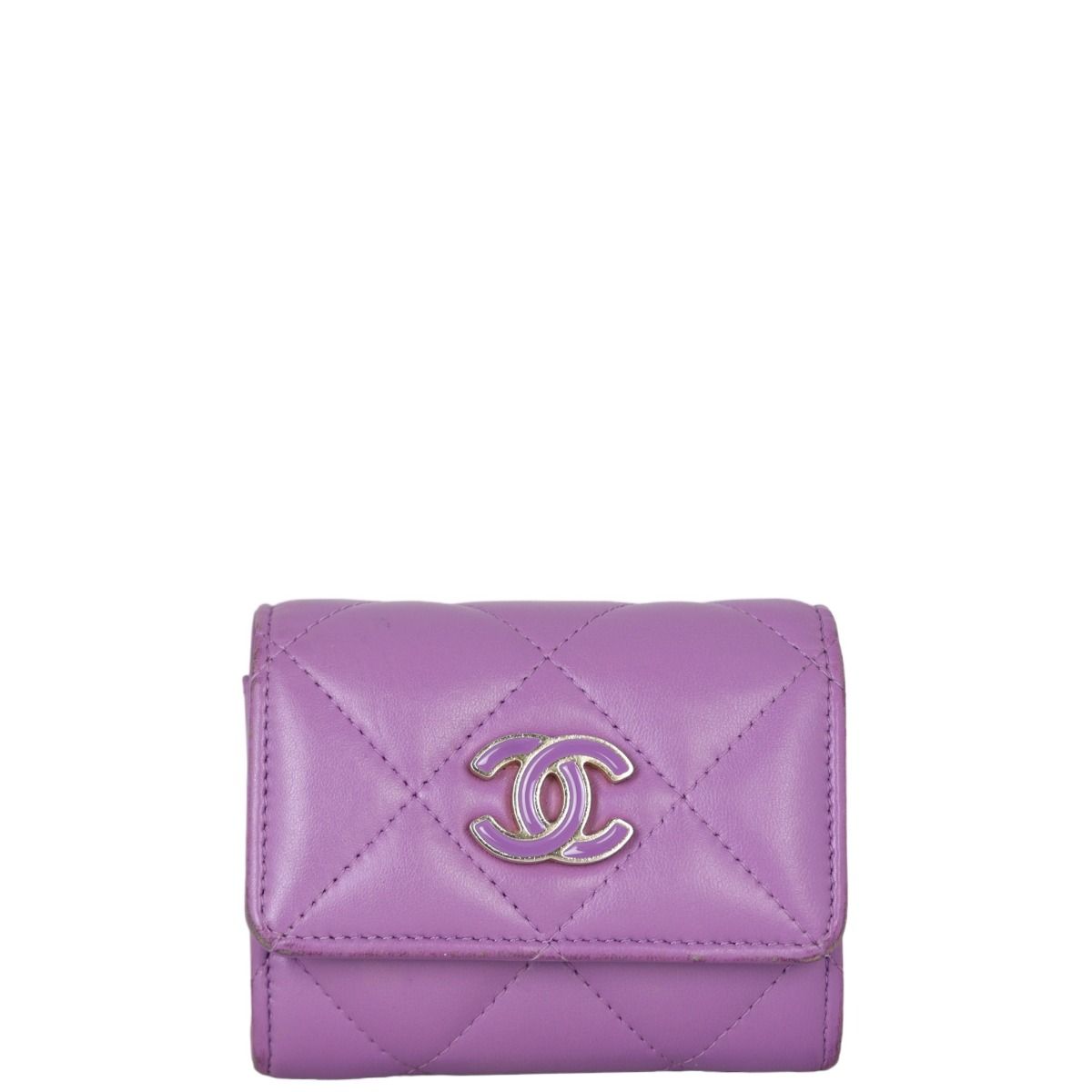 その他 CHANEL post card Chanel CC Card Holder on Chain | Purple