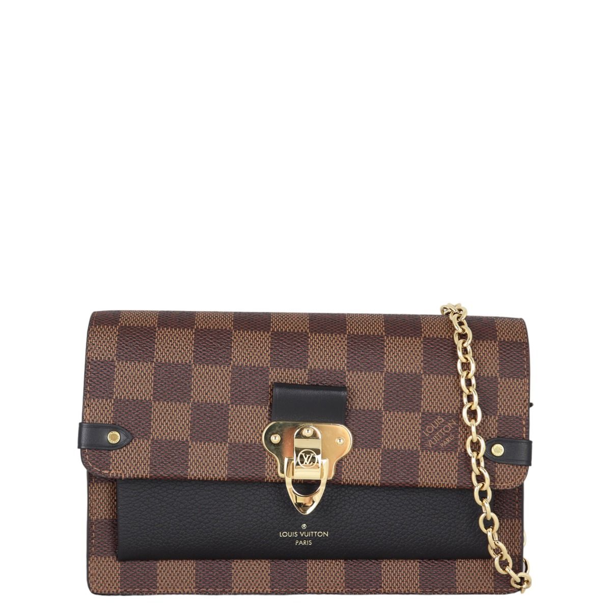 Louis Vuitton Damier Ebene Vavin Wallet on Chain - Brown Shoulder