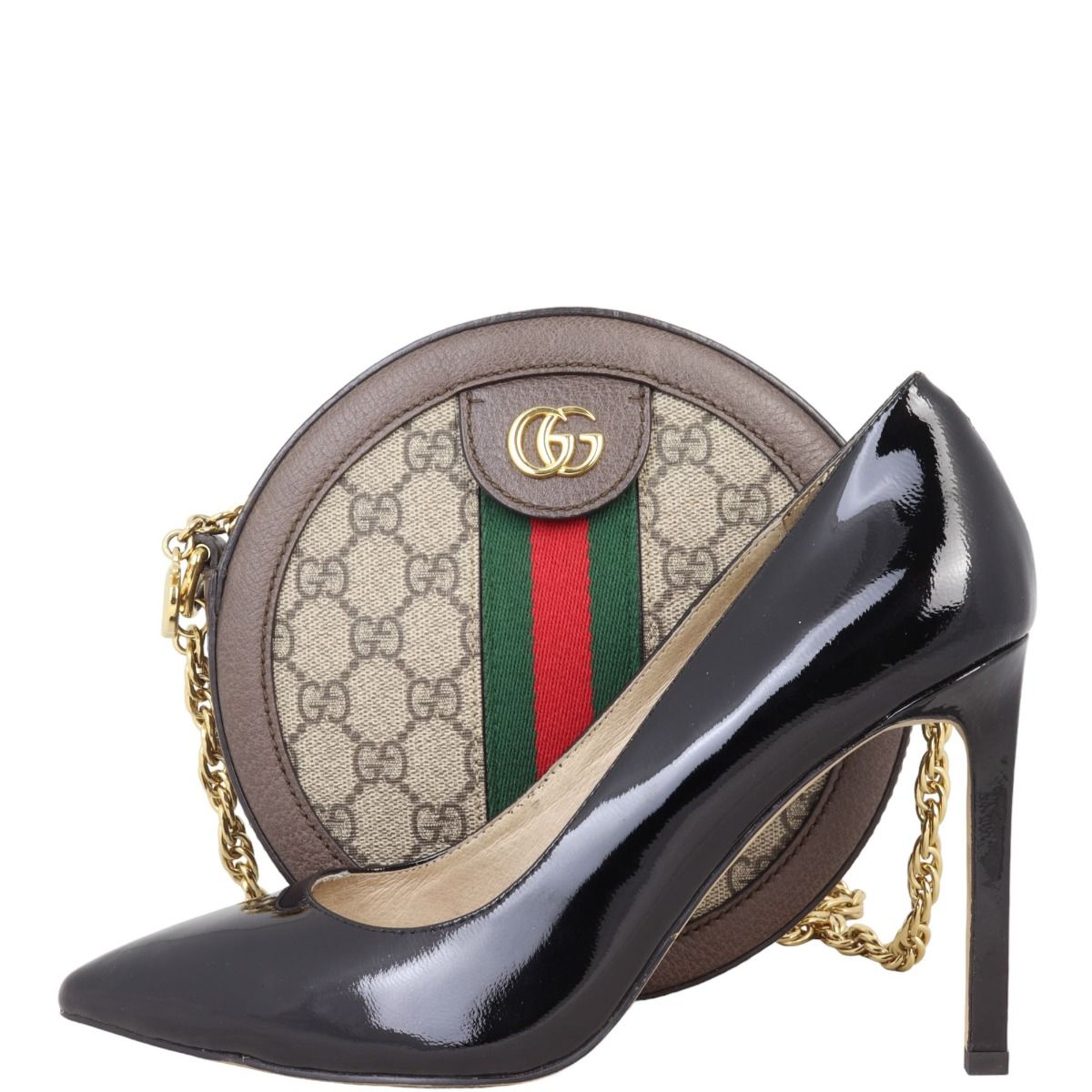Ophidia mini round shoulder bag online
