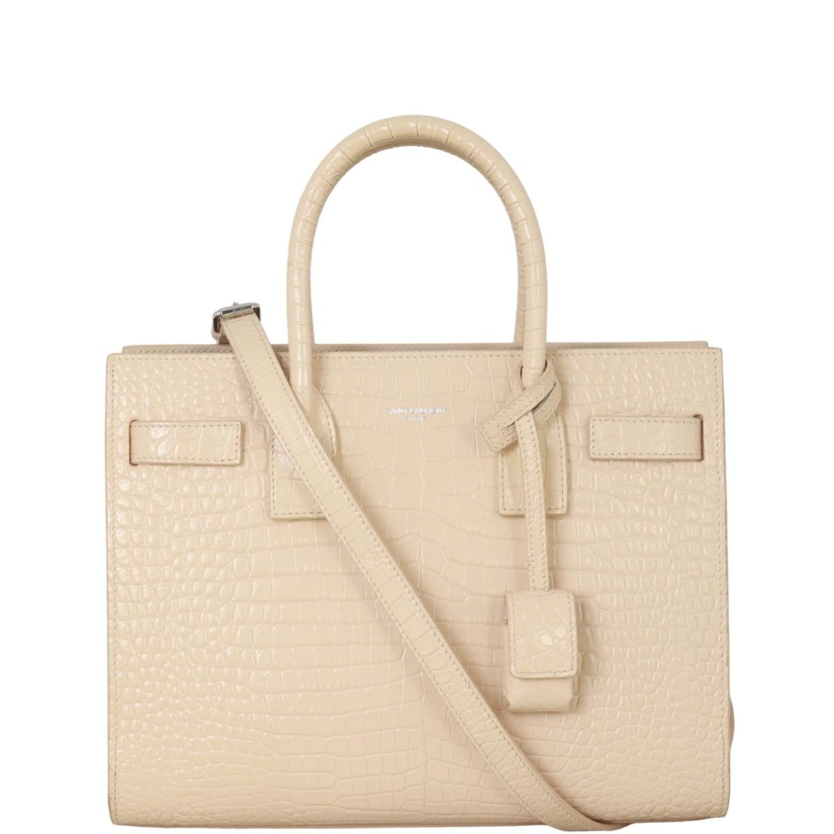 Saint Laurent Sac de Jour Baby Croc Embossed