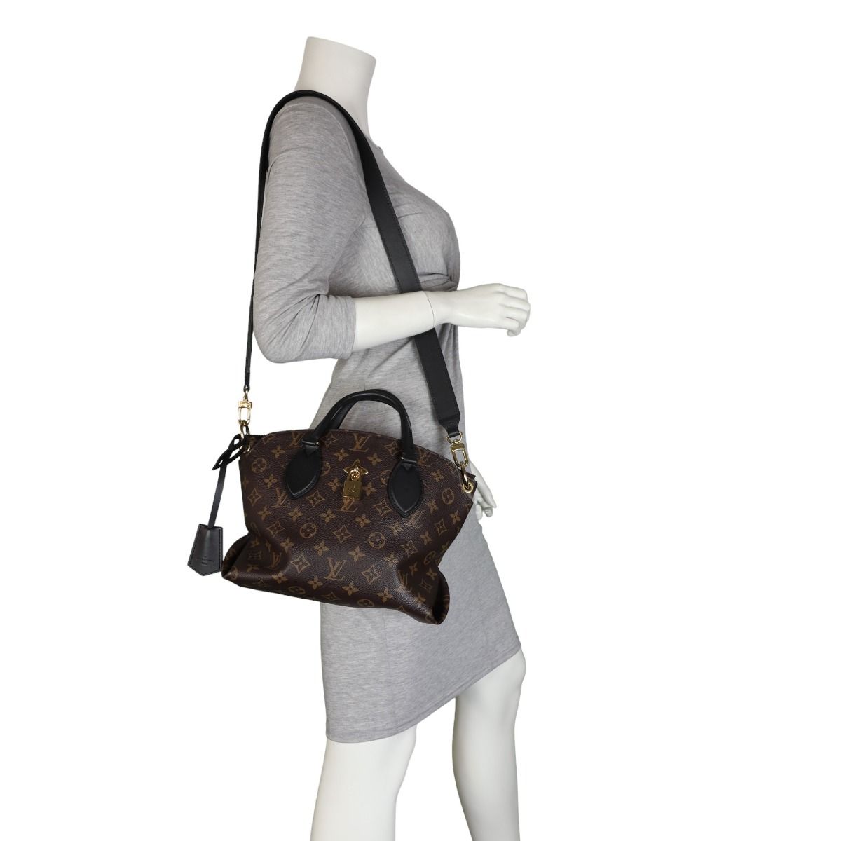 Lv flower zipped tote pm top