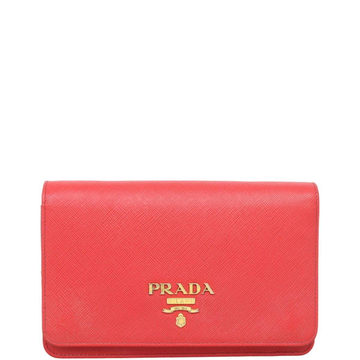 Prada red wallet deals on chain