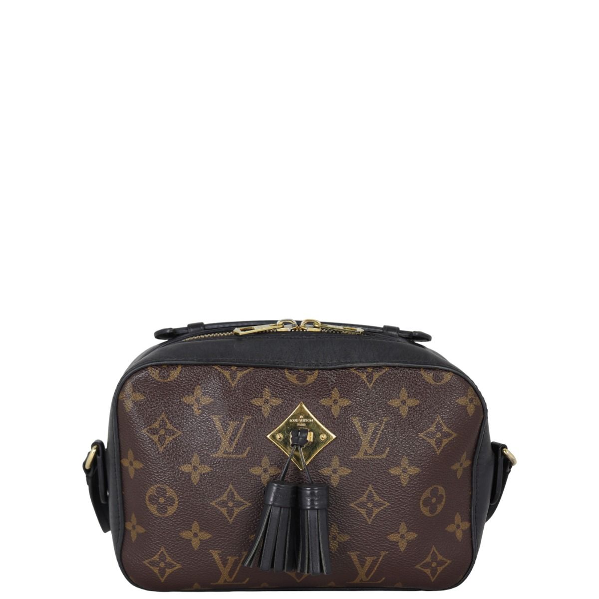 Saintonge Crossbody bag in Monogram Coated Canvas, Gold Hardware