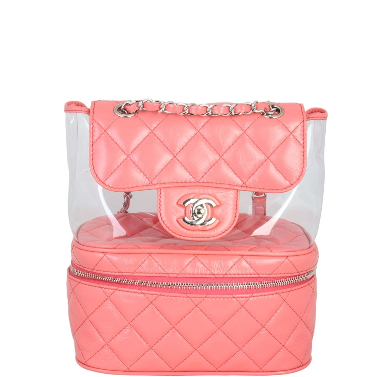 Clear chanel backpack hot sale