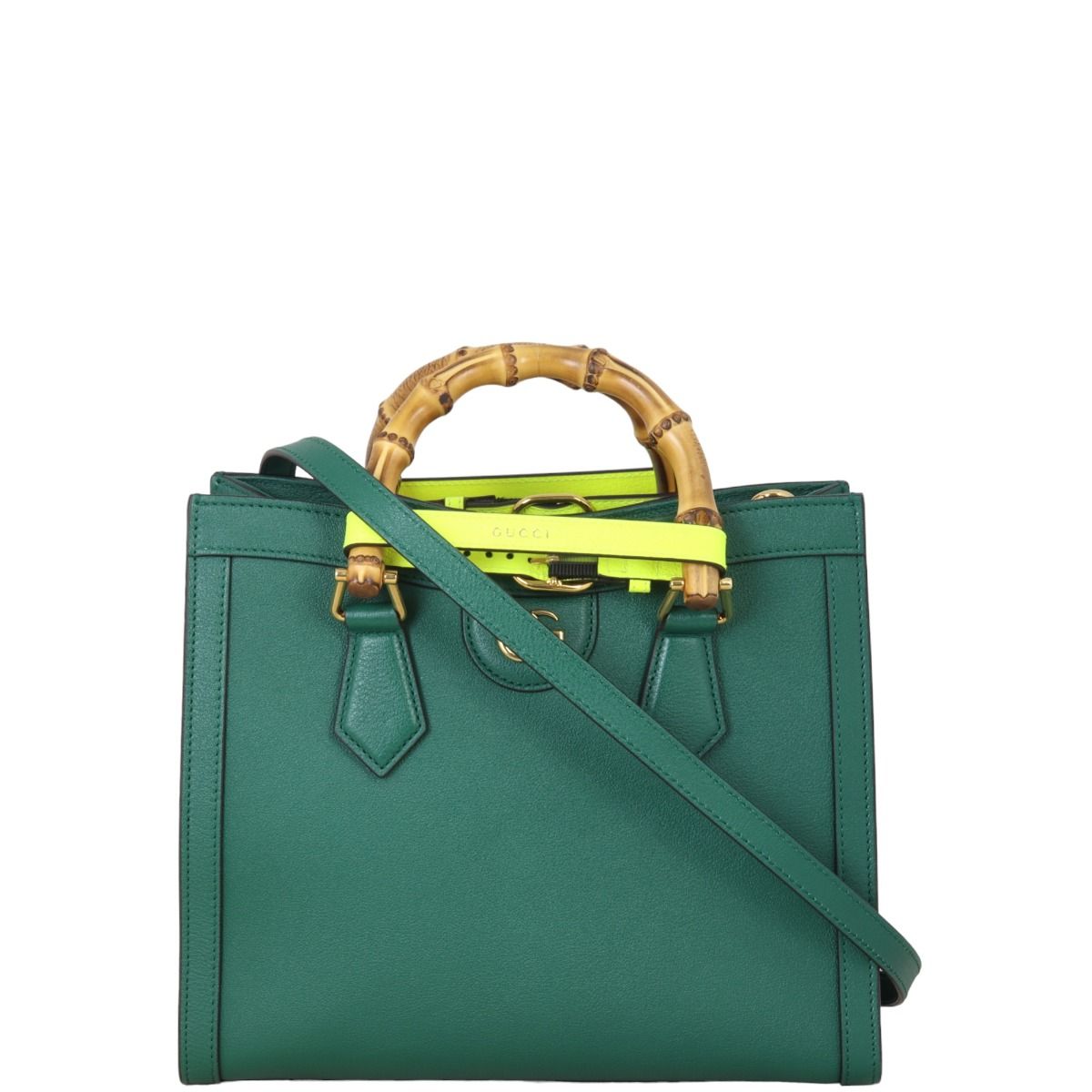 Gucci wooden handle bag top