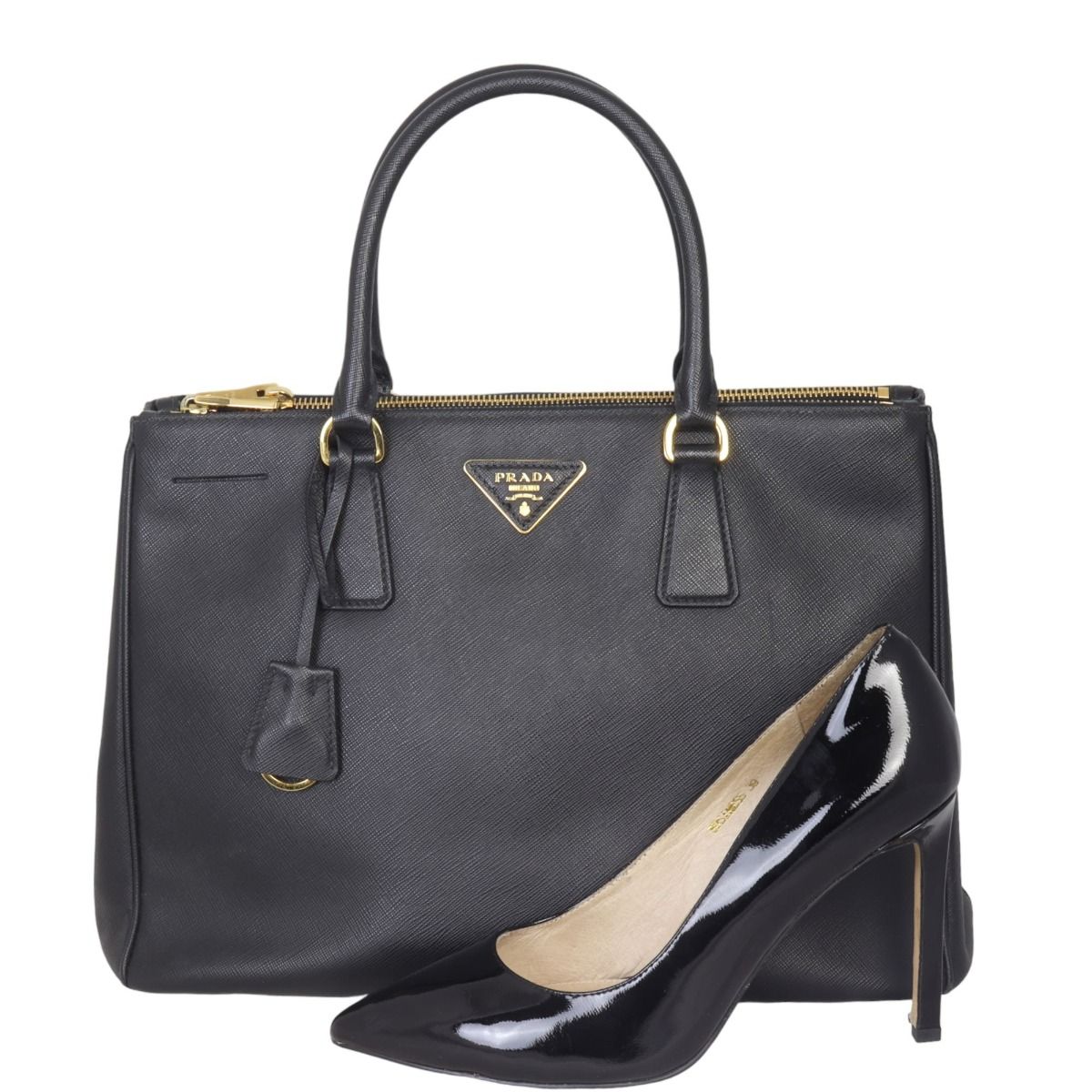VIP.PRADA Galleria Medium Bag In Saffiano Lux Leather 関送込 Prada Saffiano Lux Galleria Double Zip Tote Medium