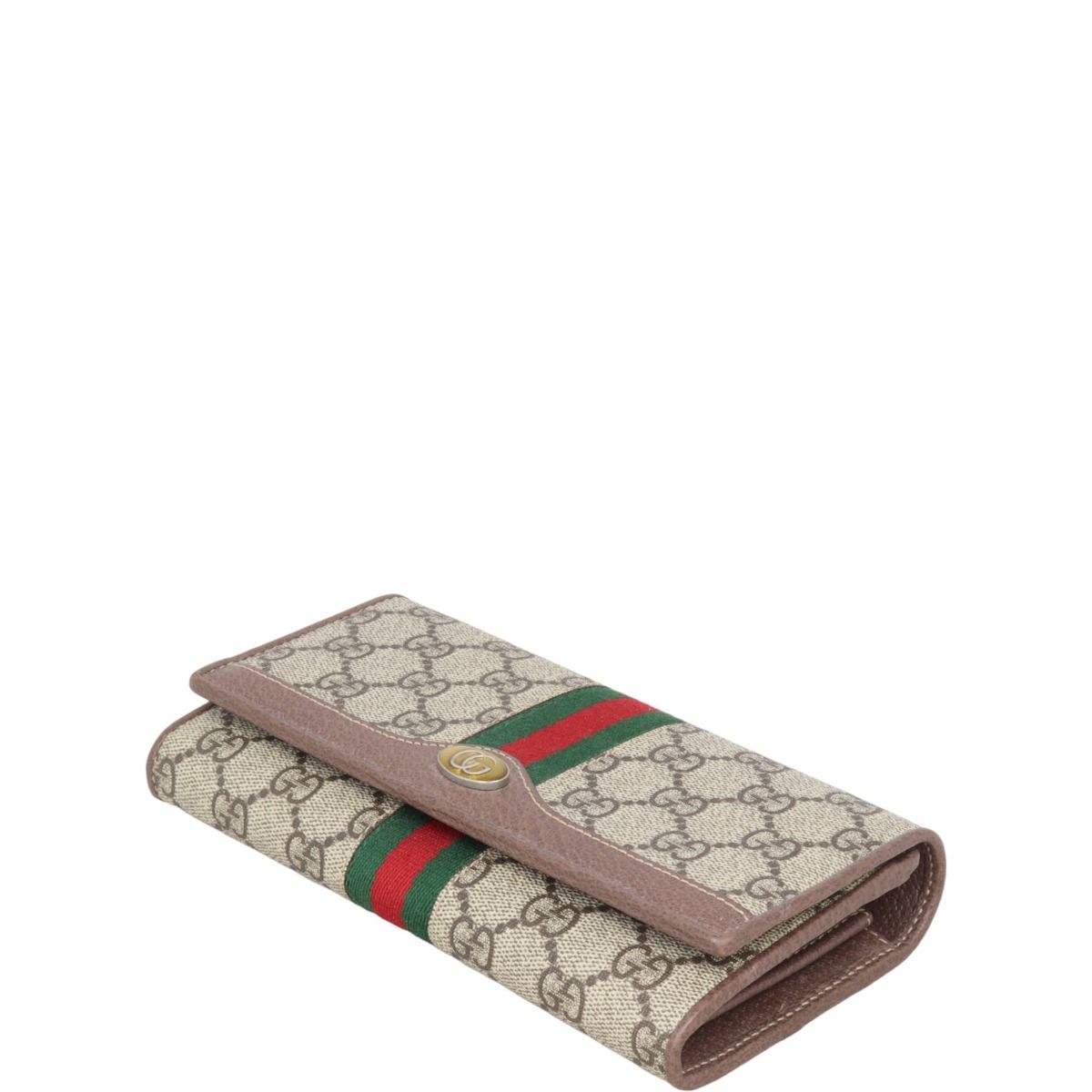 Gucci ophidia gg supreme canvas flap wallet on chain cheap