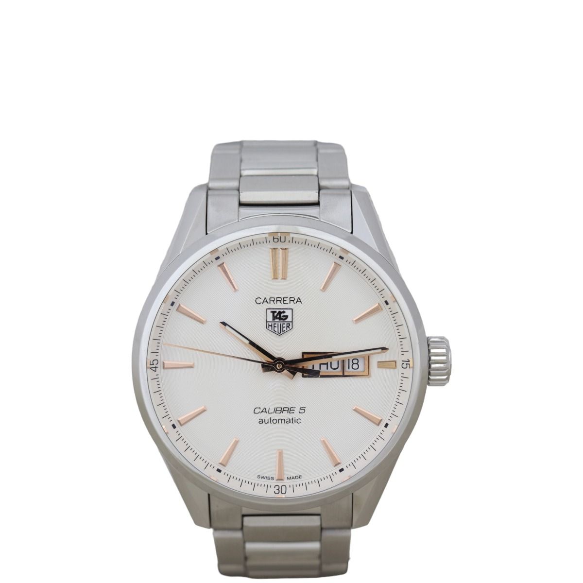 Tag heuer carrera calibre 5 white dial online