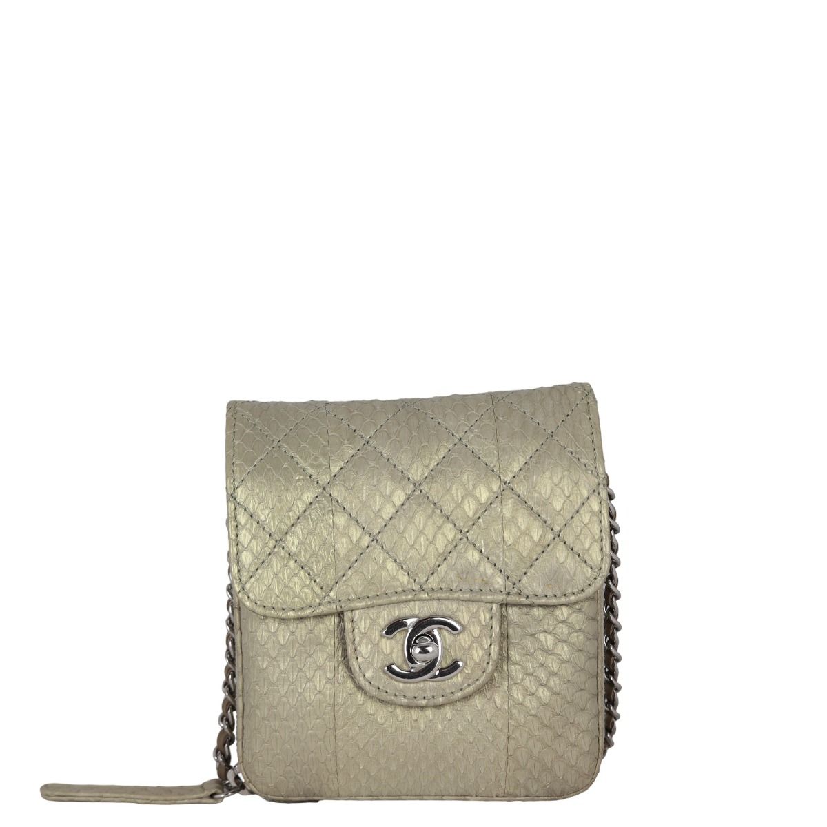 Chanel python mini flap discount