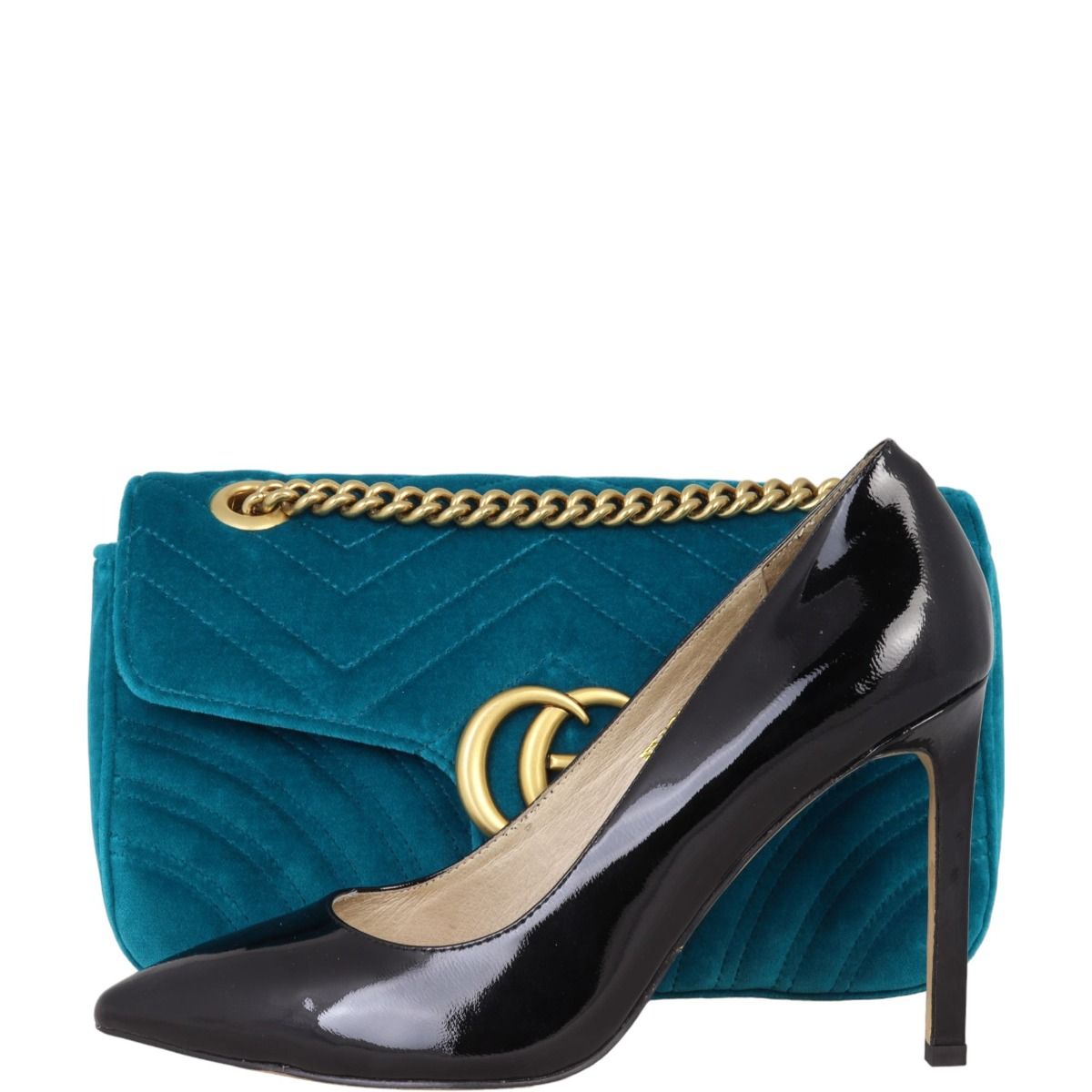 Gucci velvet bag green shop