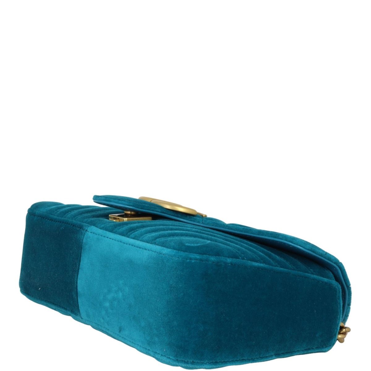 Gucci teal velvet bag deals