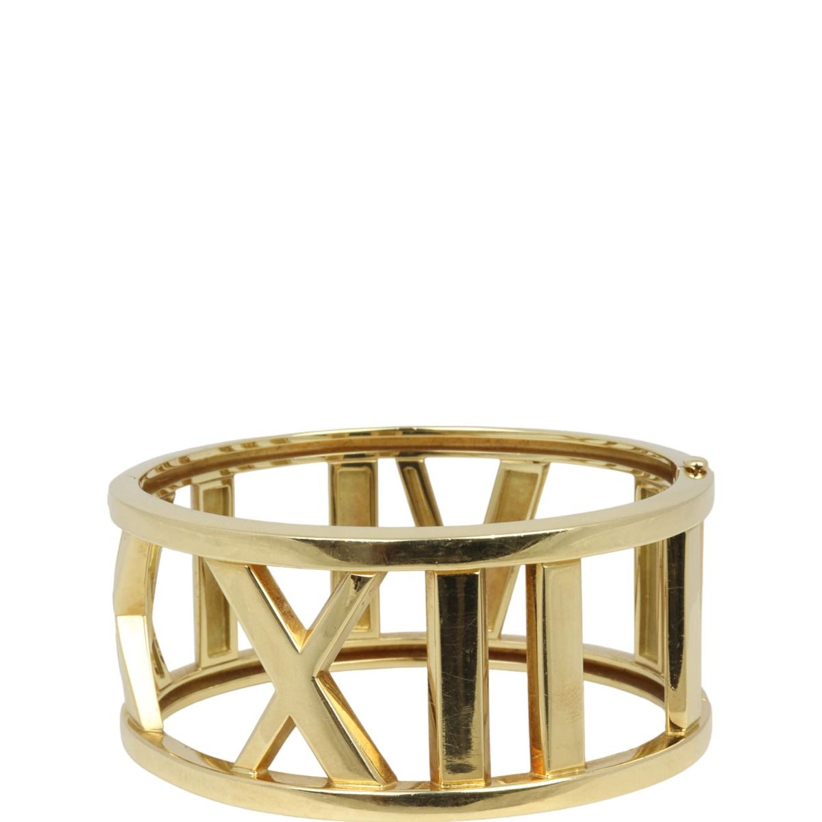 Tiffany Co. Atlas Wide 18k Yellow Gold Bangle