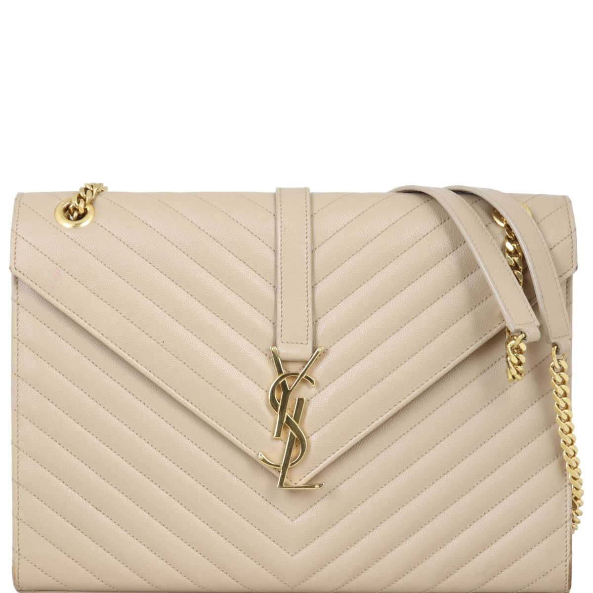 Large envelope monogram matelassé leather shoulder bag shop