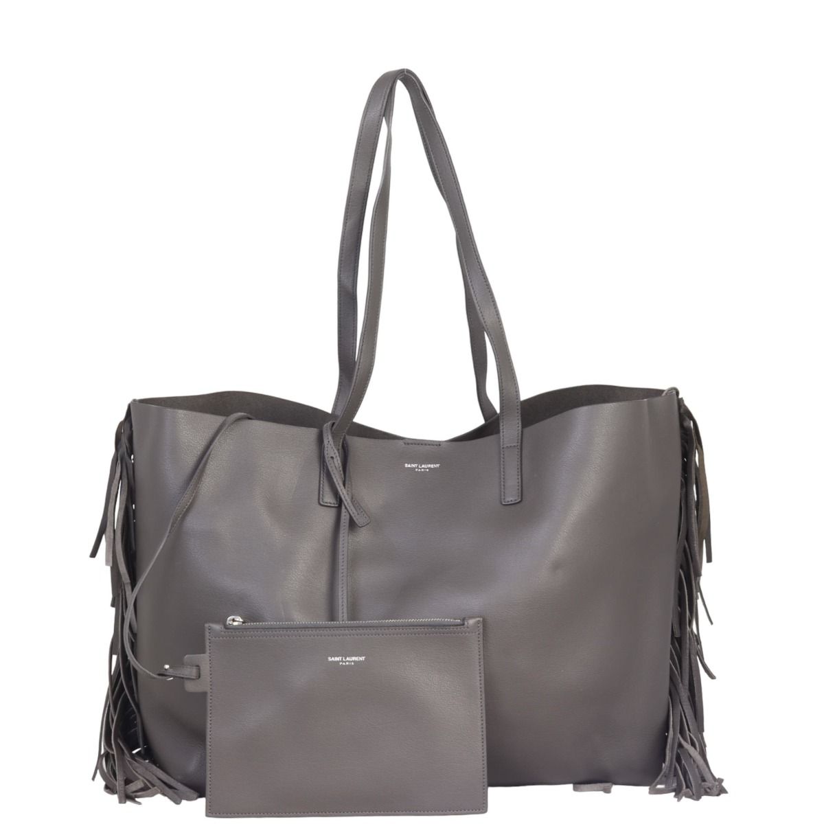 Saint laurent fringe hot sale tote