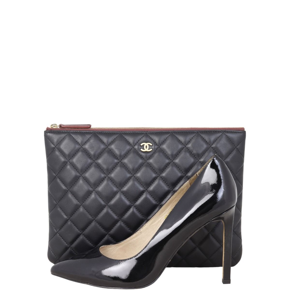 Chanel Classic O Case Pouch Medium Lambskin