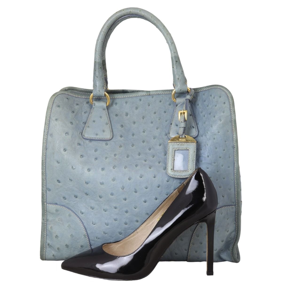 Prada ostrich bag sales