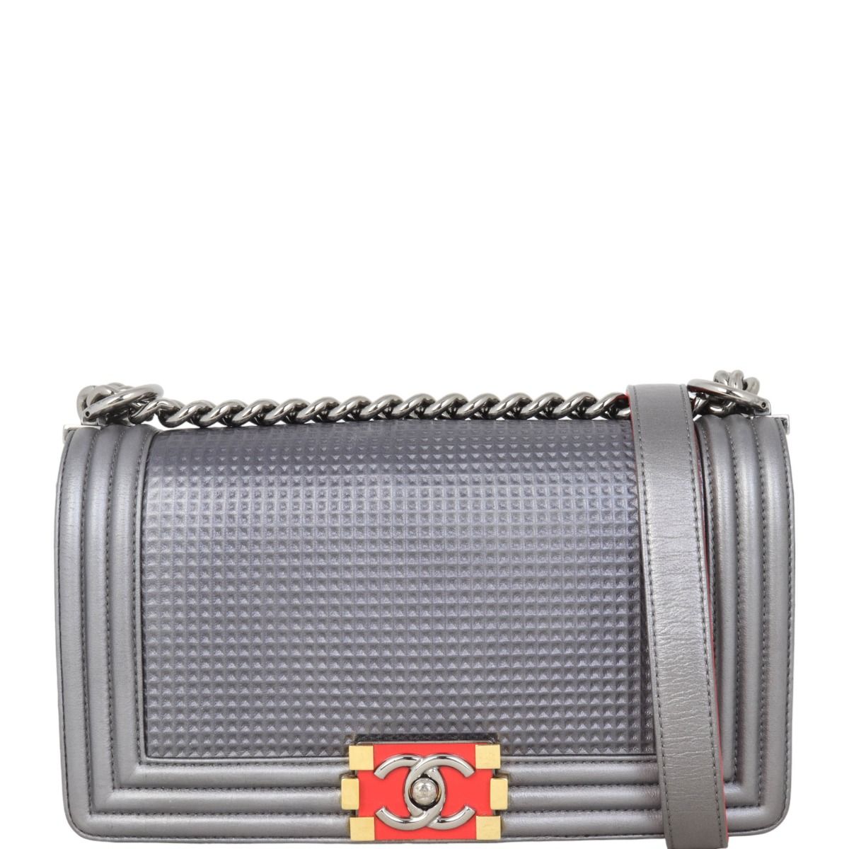 Chanel metallic boy bag shop