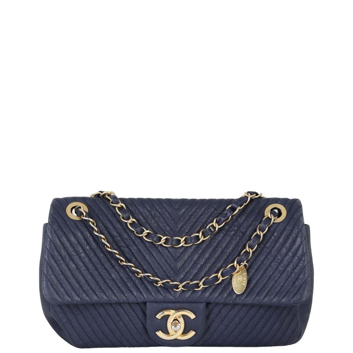 Chanel chevron quilted flap bag hot sale