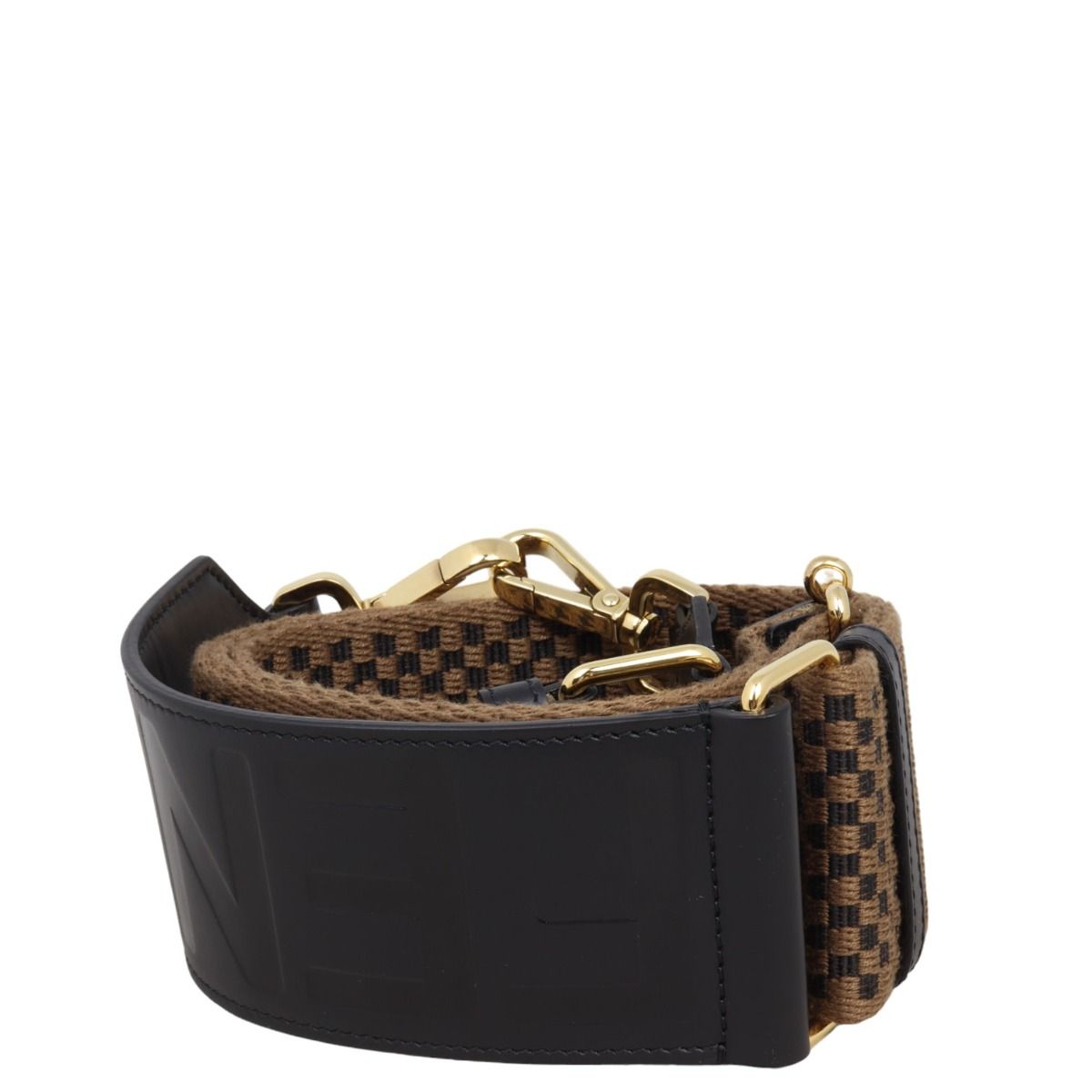 Fendi Strap You Vichy Ribbon Shoulder Strap black