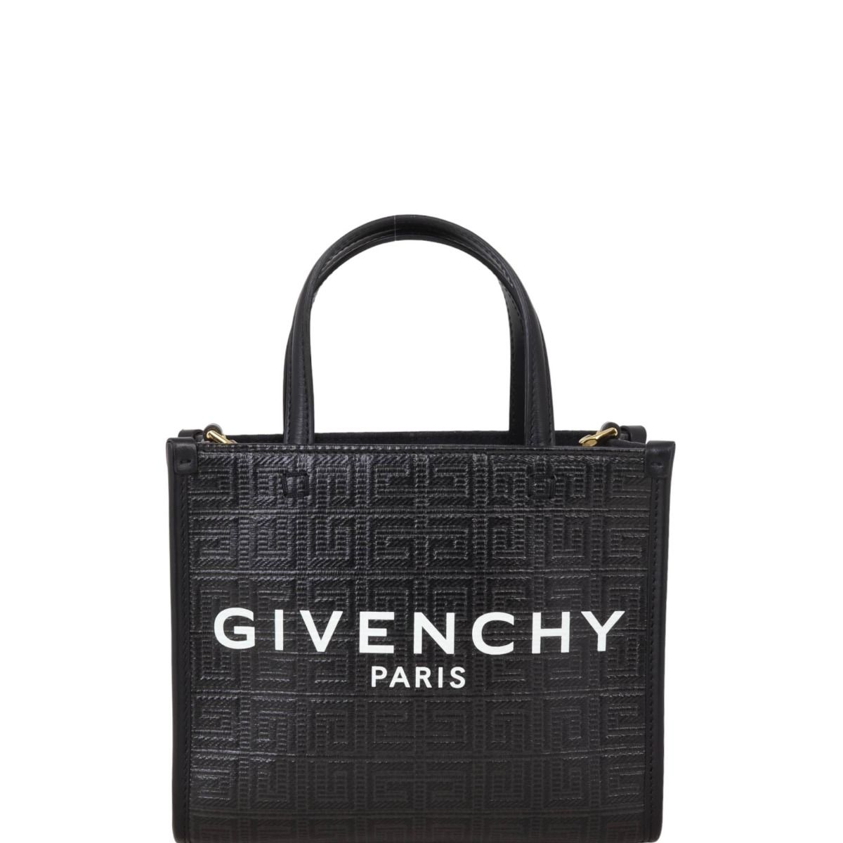 【GIVENCHY】G MINI TOTE BAG Givenchy Mini G Canvas Shopping Tote Bag in Black