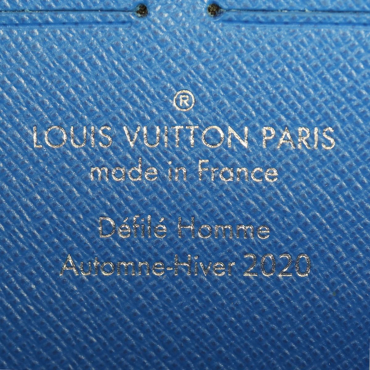 Louis Vuitton Virgil Abloh 2020 Blue Monogram Clouds Coated Canvas Soft Trunk Wallet Silver Hardware