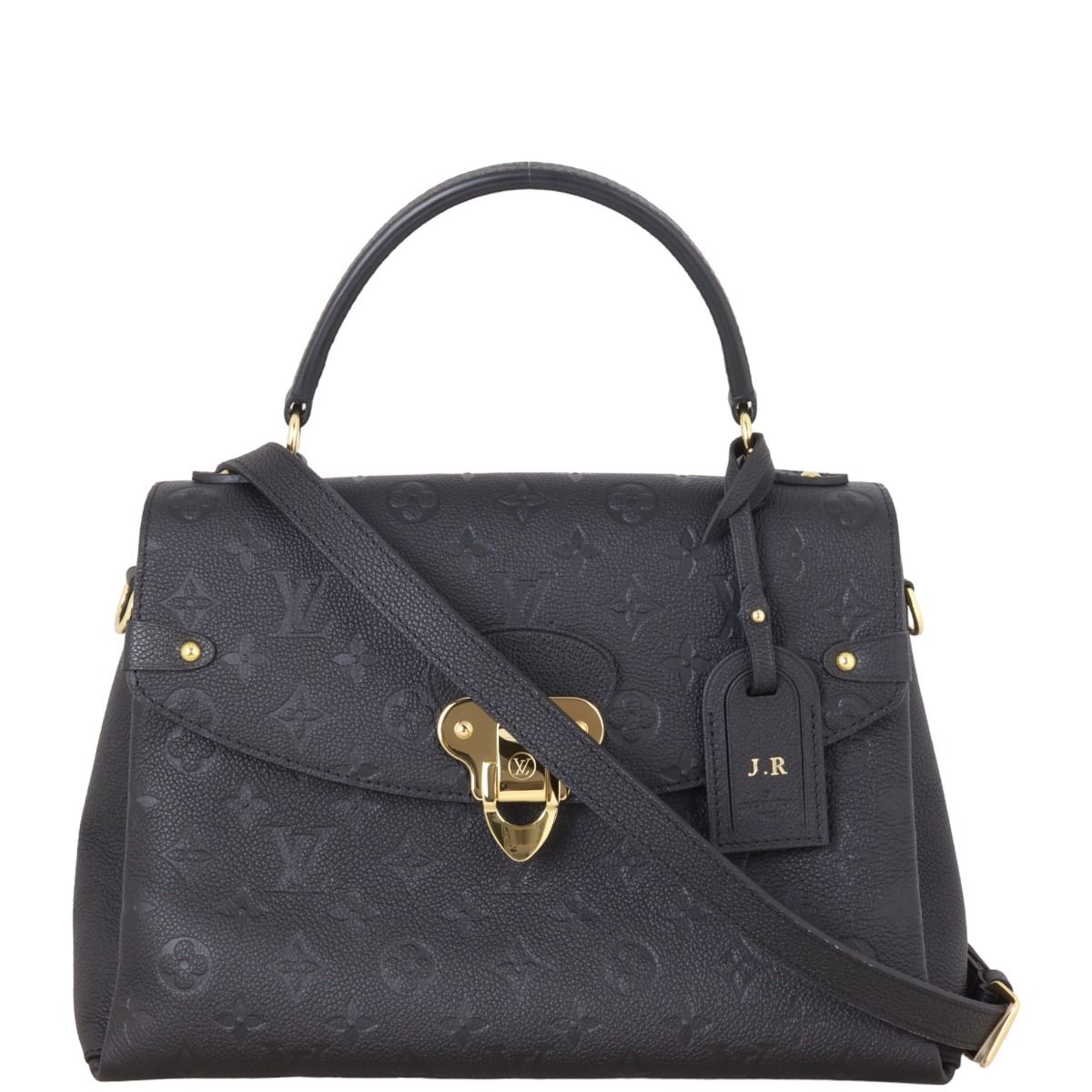 Louis vuitton black embossed bag online