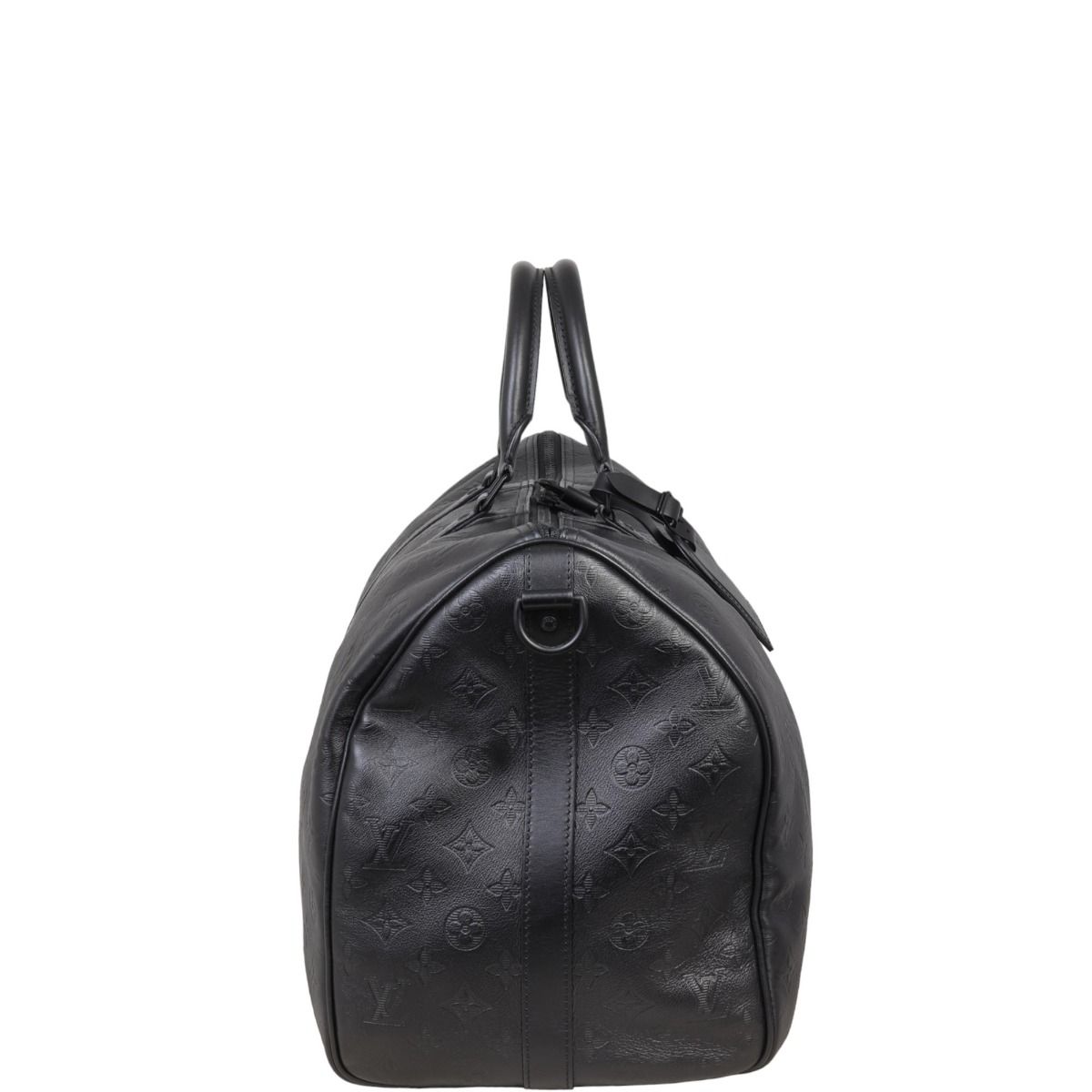 【美品】Louis Vuitton Shadow Keepall 50 BLK Louis Vuitton Keepall Bandouliere 50 Monogram Shadow Black