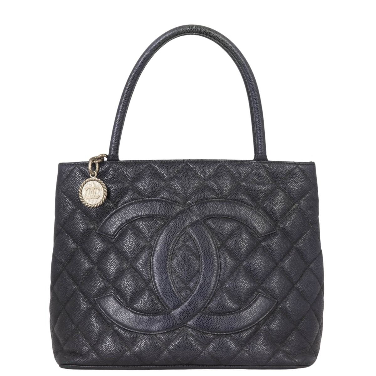 Chanel Medallion Tote Black Caviar