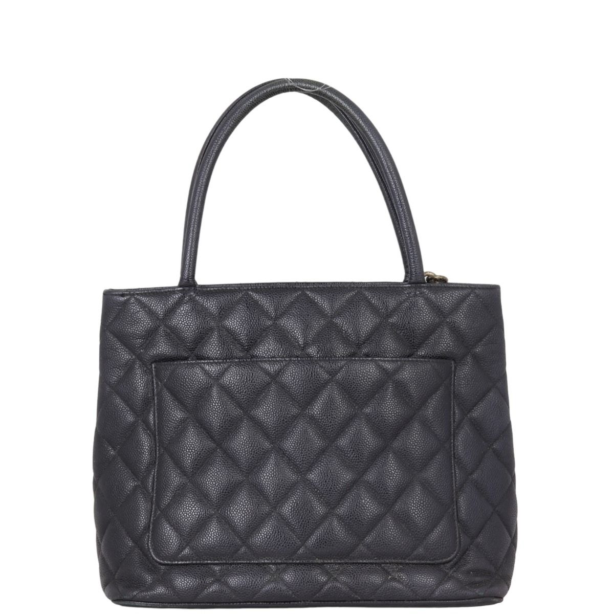 Chanel caviar quilted medallion tote black outlet