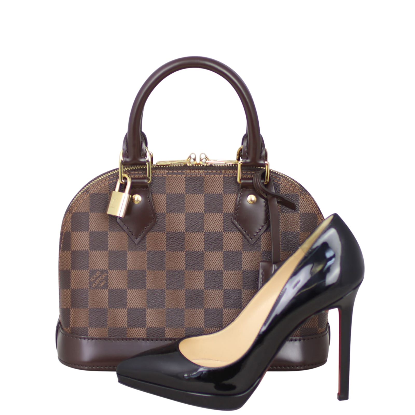 Louis Vuitton Alma BB Damier Ebene Gold Brass Hardware