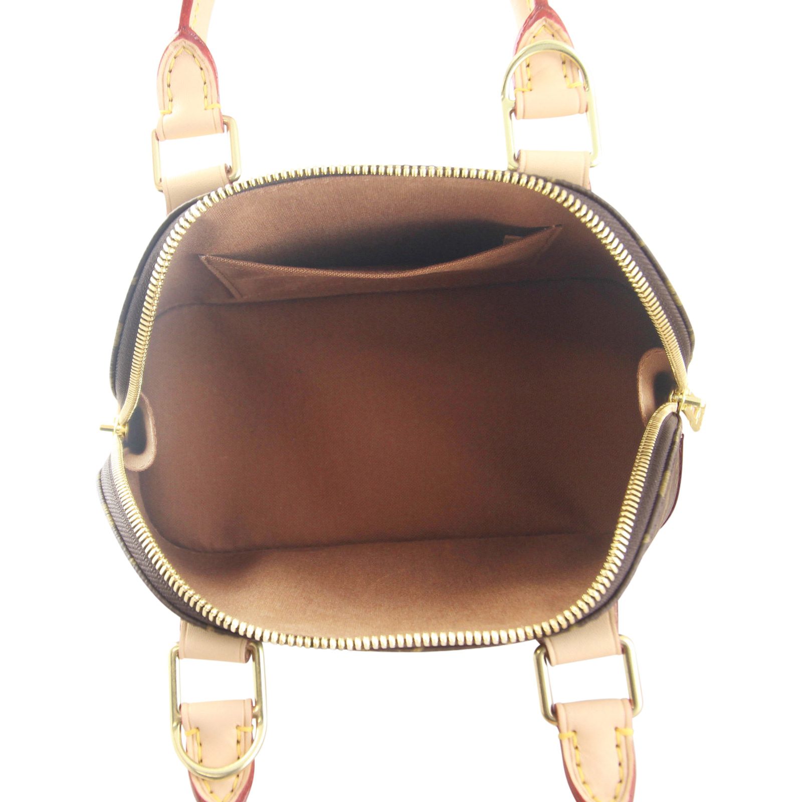 Louis Vuitton Alma BB Damier Ebene Bag Monogram Coated Canvas Exterior