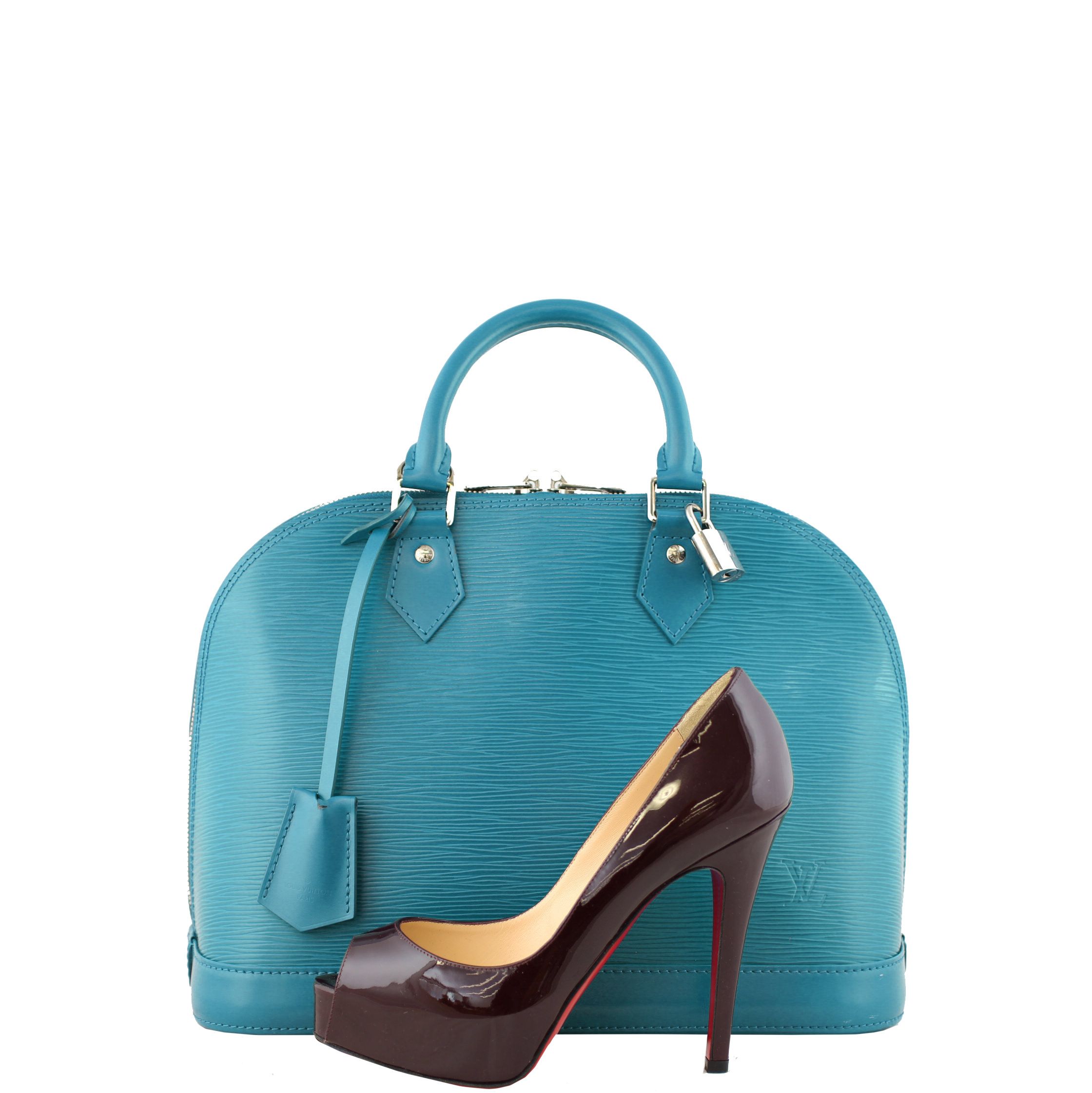 Louis Vuitton Alma PM Epi with Shoulder Strap Turquoise