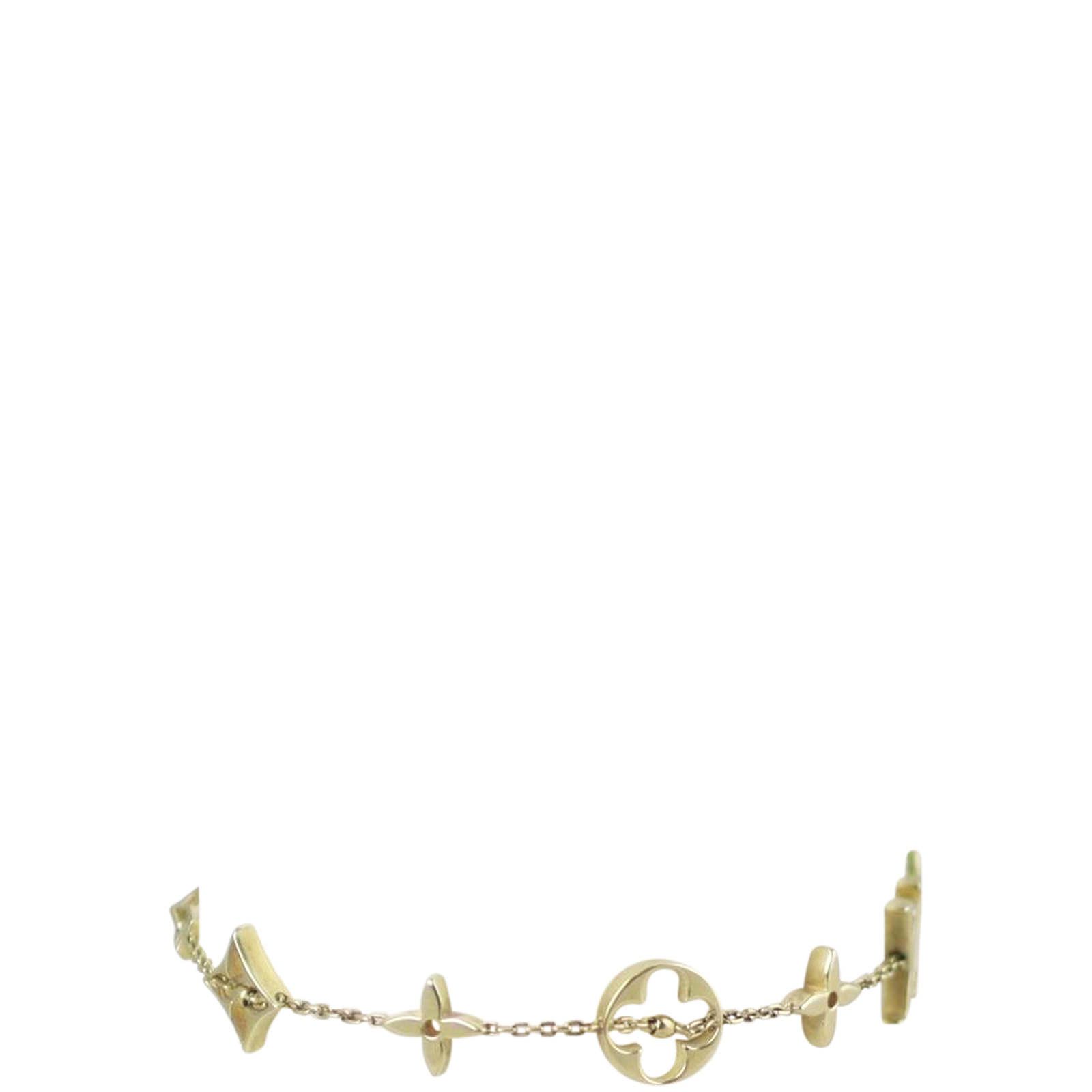 Louis Vuitton Fleur 18k Gold Chain Bracelet