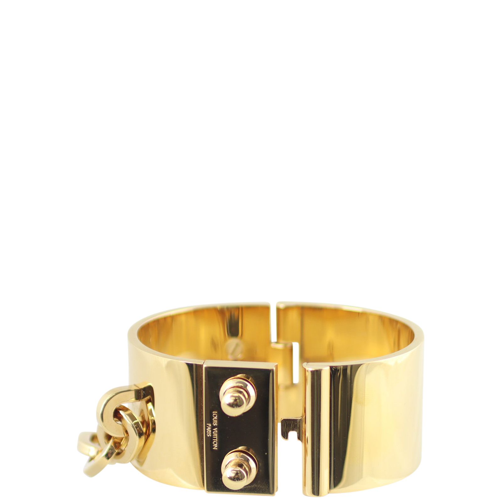 Louis Vuitton Lock Me Manchette Cuff - Gold, Gold-Tone Metal Cuff, Bracelets  - LOU92636
