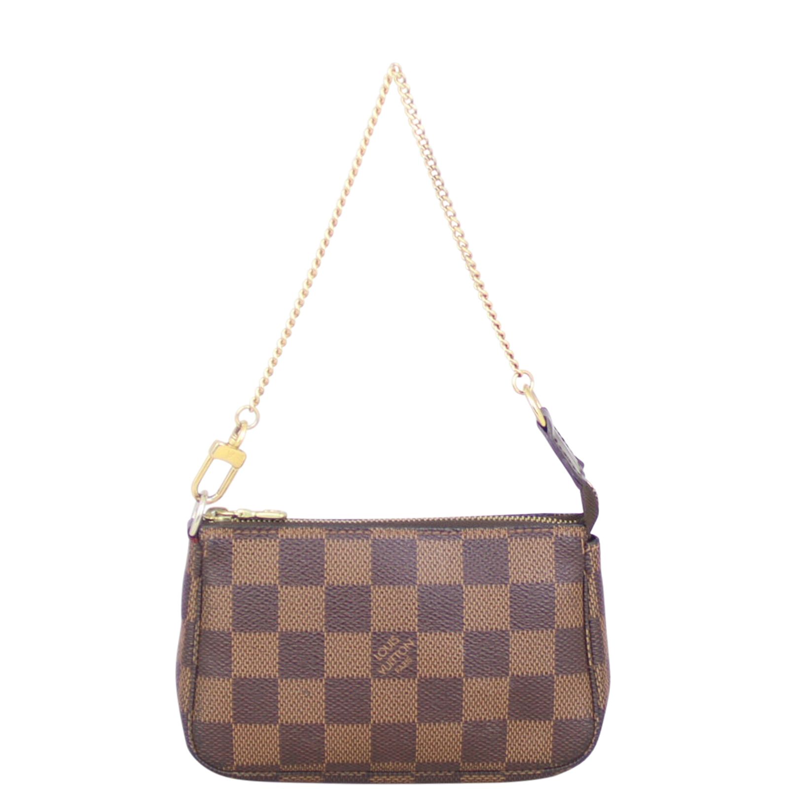 Mini pochette damier ebene sale