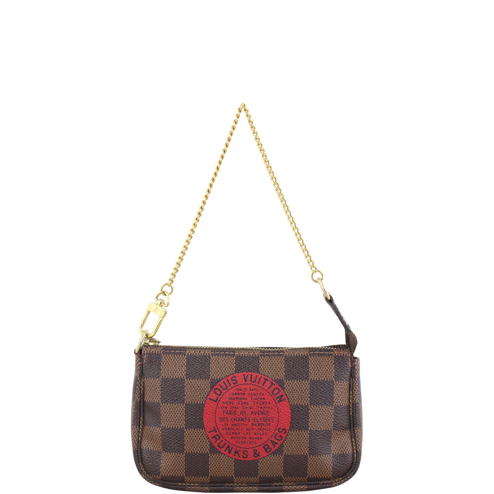 Louis Vuitton Mini Pochette Accessories Damier Ebene Trunks Bags
