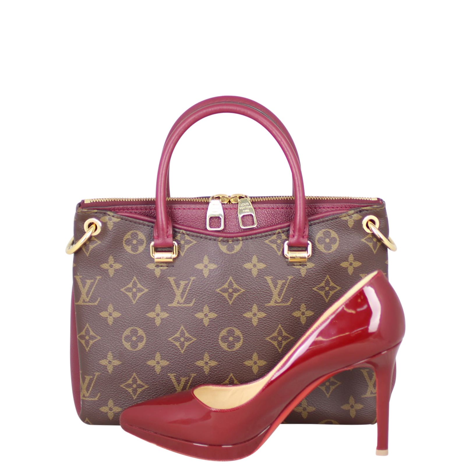 LOUIS VUITTON ルイヴィトン ブラウス モノグラム フリル シルク