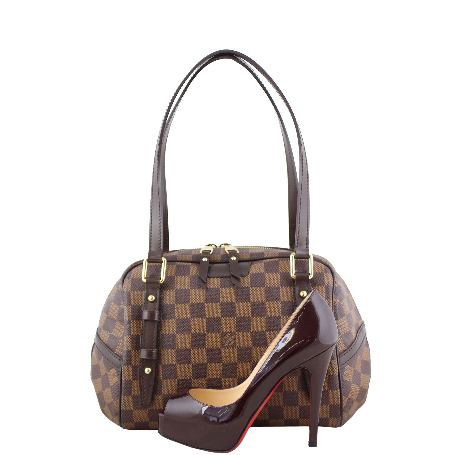 LOUIS VUITTONリビィントンPM Louis Vuitton // Brown Damier Ebene Rivington PM Bag – VSP
