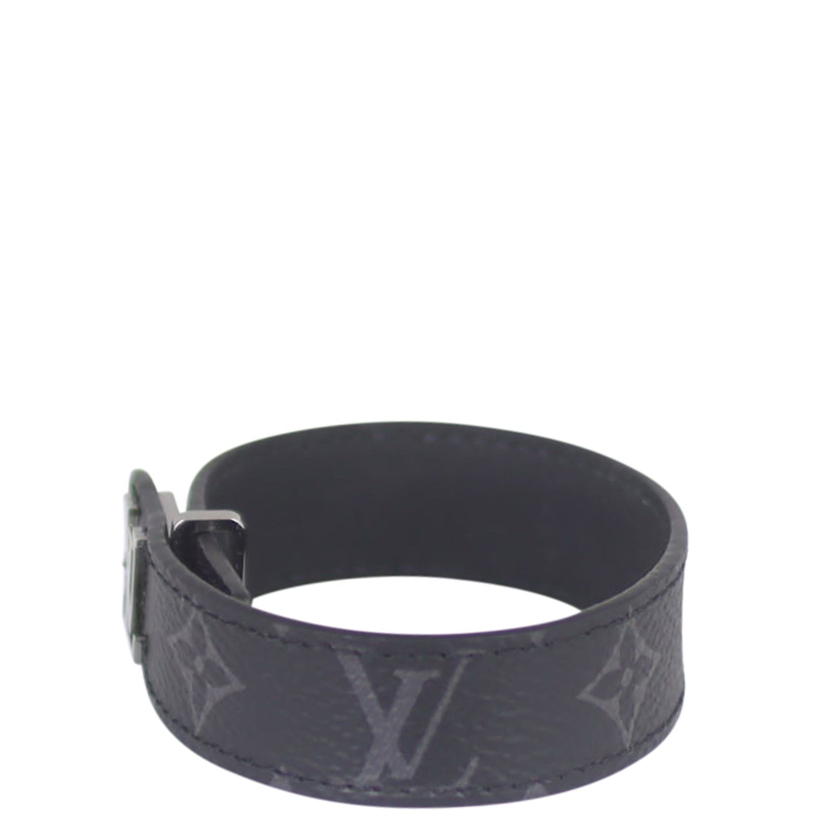 LOUIS VUITTON Monogram Eclipse LV Slim Bracelet 21 575933