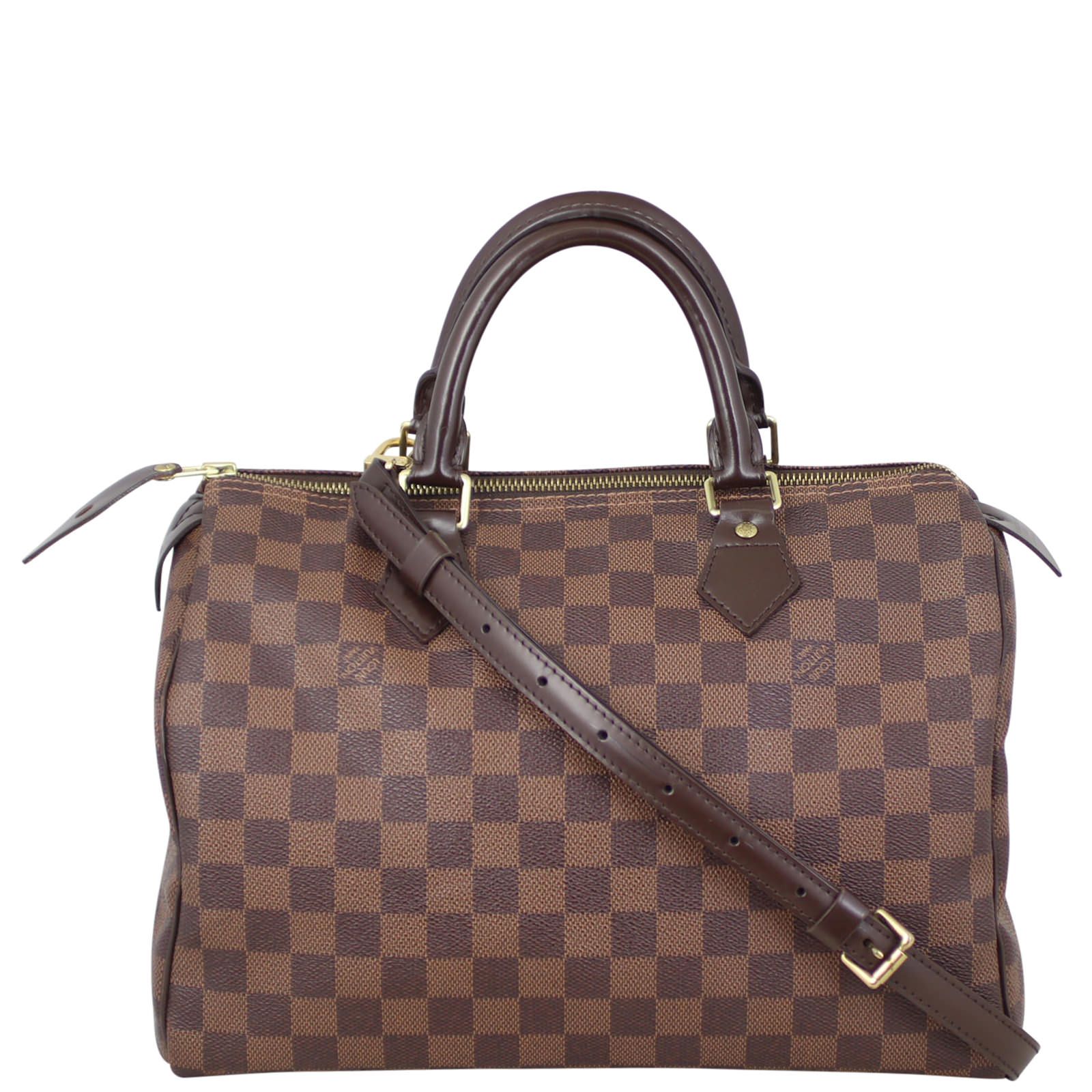Louis vuitton speedy 30 with strap hot sale