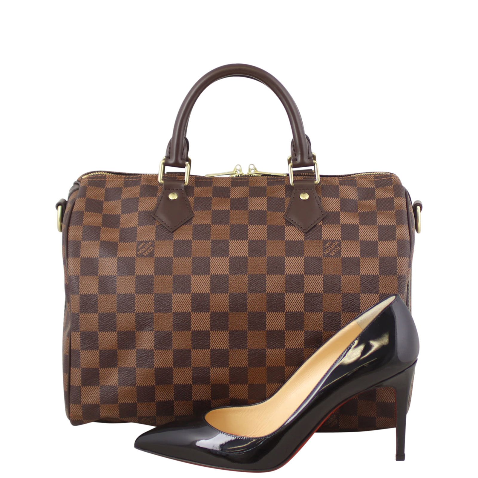 Louis Vuitton Speedy 30 Bandouliere Damier Ebene