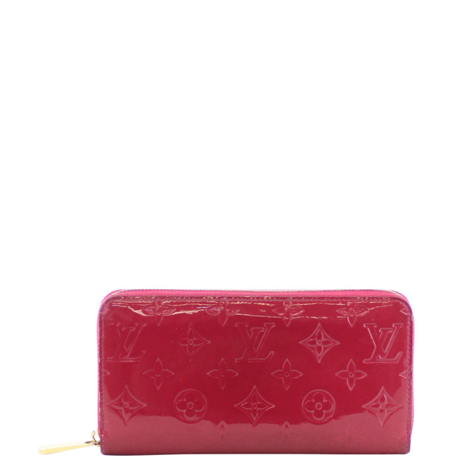 Authentic LOUIS VUITTON Monogram Vernis Zippy Wallet Long