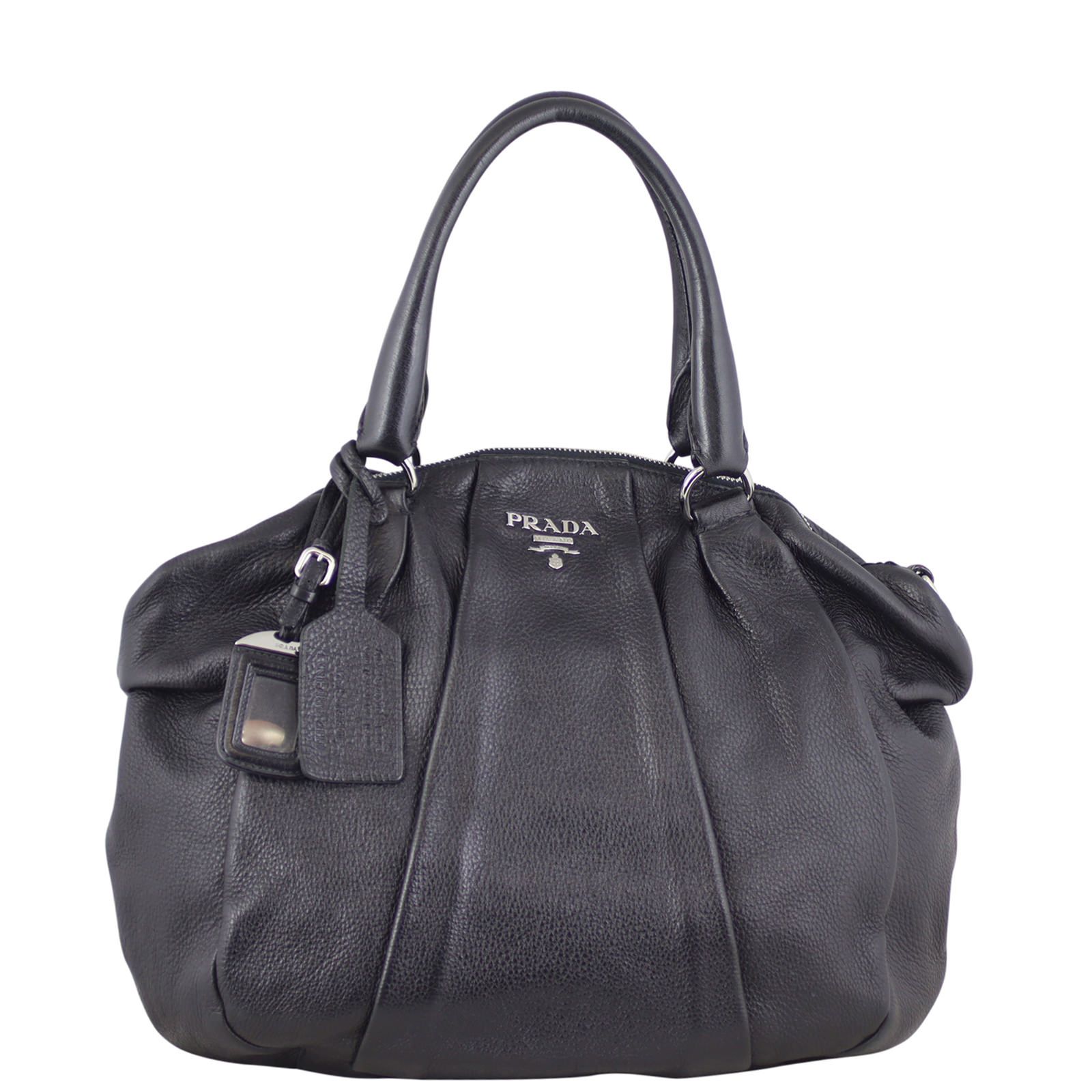 Prada Cervo Antik Bauletto Bowler Bag