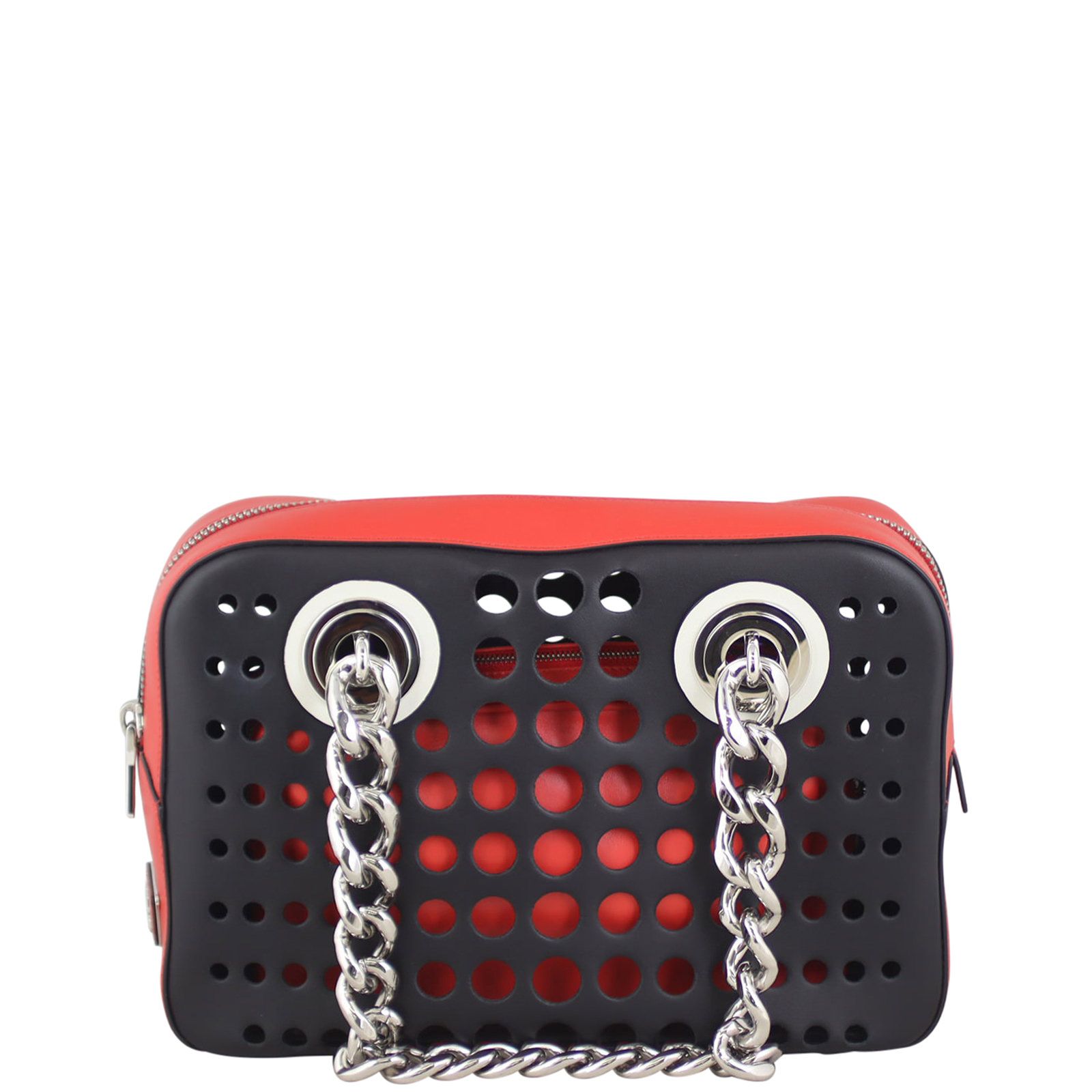小物 Prada Perforated Leather Compact Wallet PRADA Trifold wallet Pink compact wallet VITELLO GRAIN