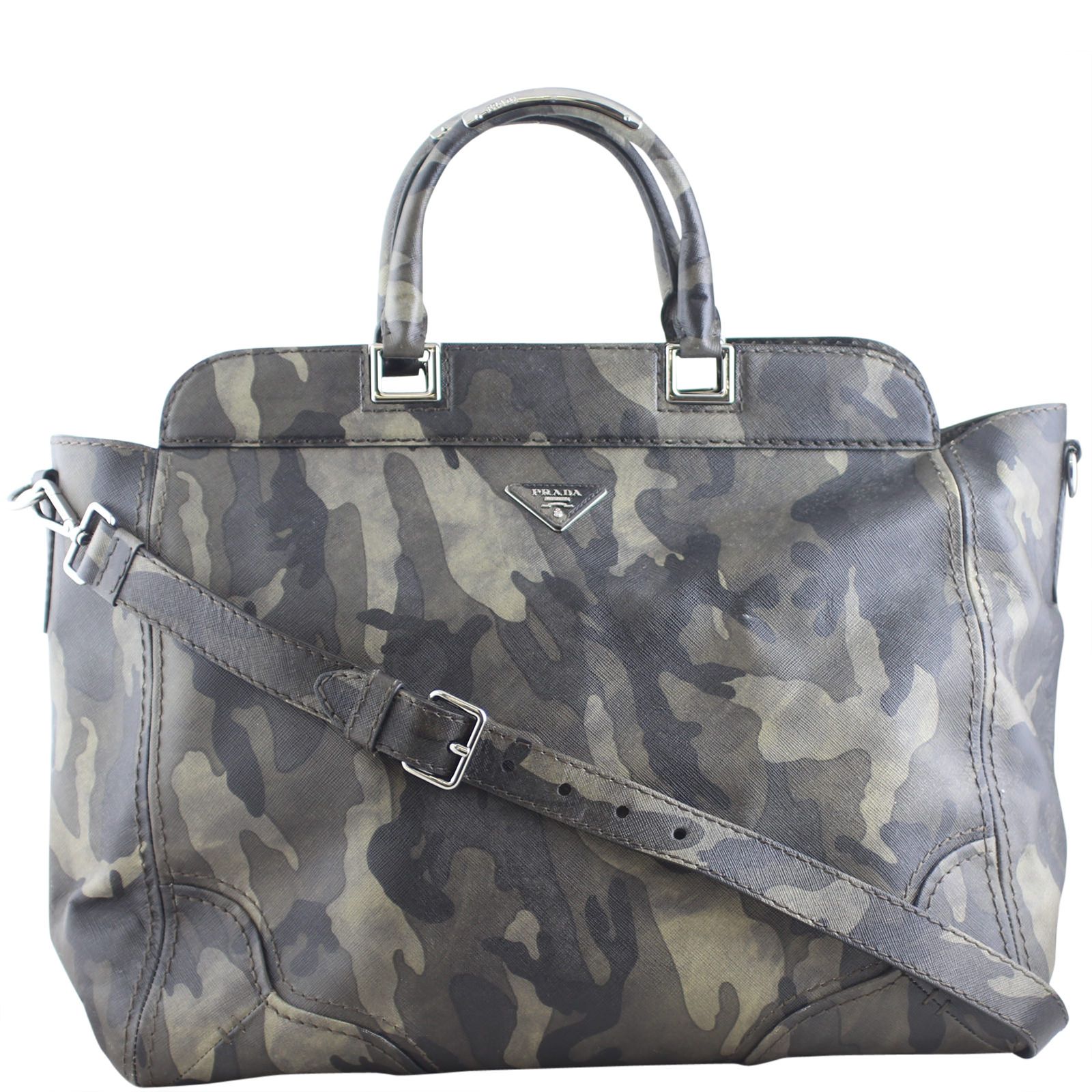 Prada Saffiano Leather Camouflage Tote Large